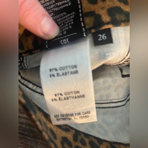 7 FOR ALL MANKIND Leopard Print High Waist Skinny Jeans size 26 NWT - Picture 12 of 15